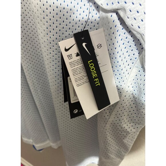 Nike Basketball Jersey Mens 3XL Loose Fit White Blue  Dry-Fit Technology reversi - Picture 3 of 8